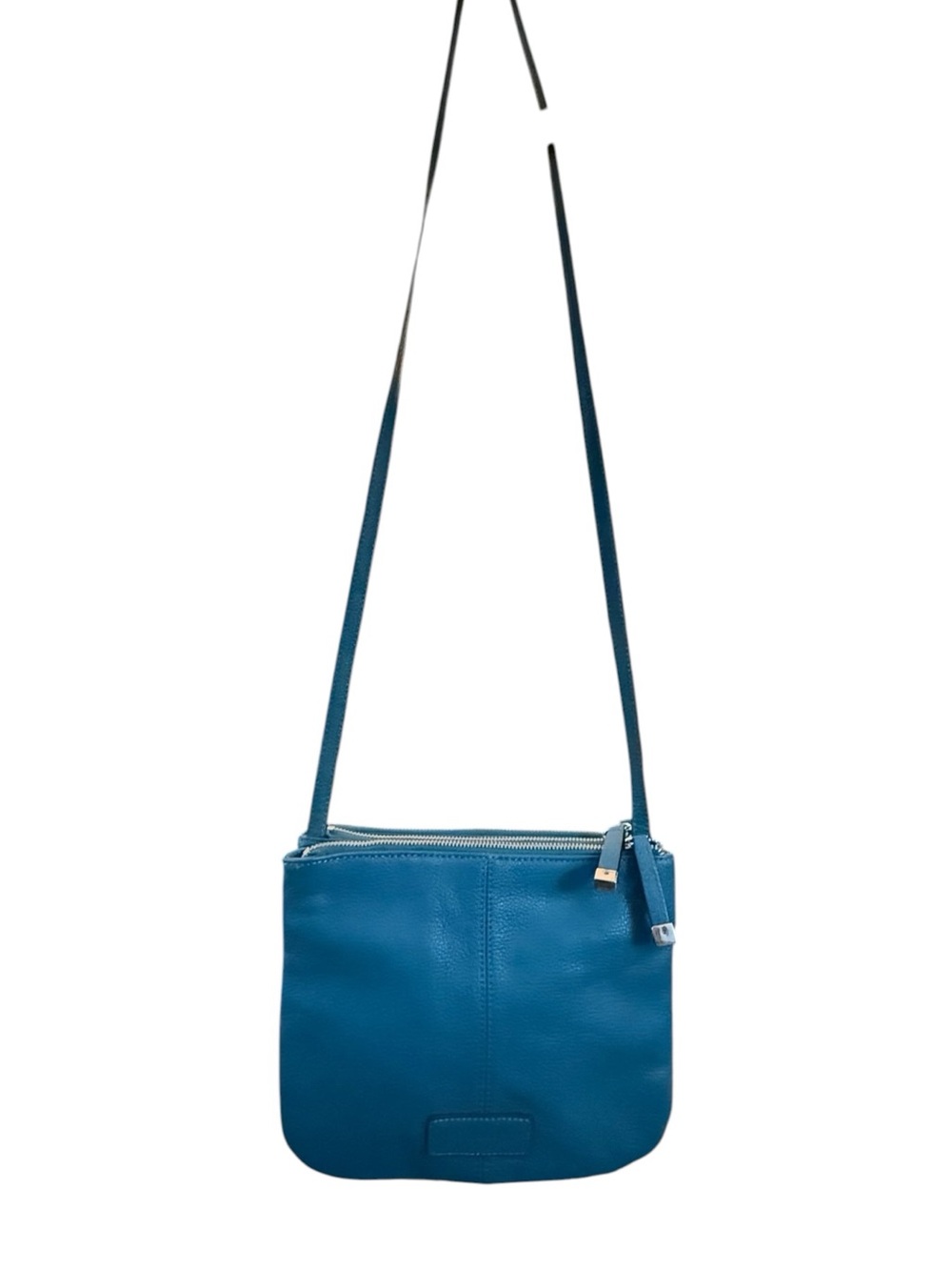 Tignanello Teal Blue Leather Crossbody Purse Organizer Coastal Preppy - Picture 5 of 13